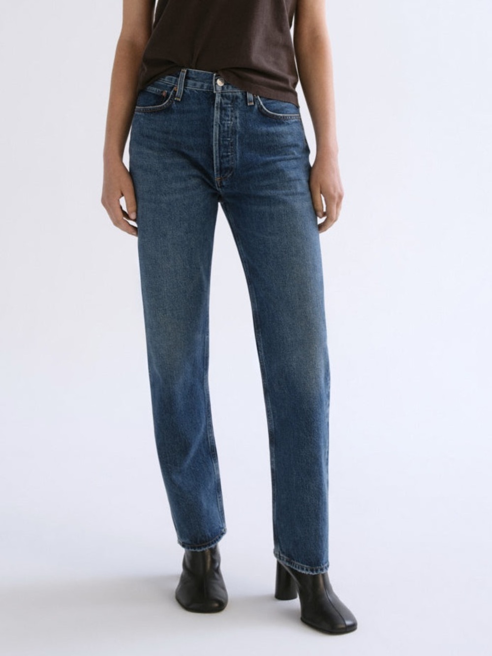 AGOLDE 90s Pinch Waist High Rise Straight 100% Cotton Denim Jeans 27